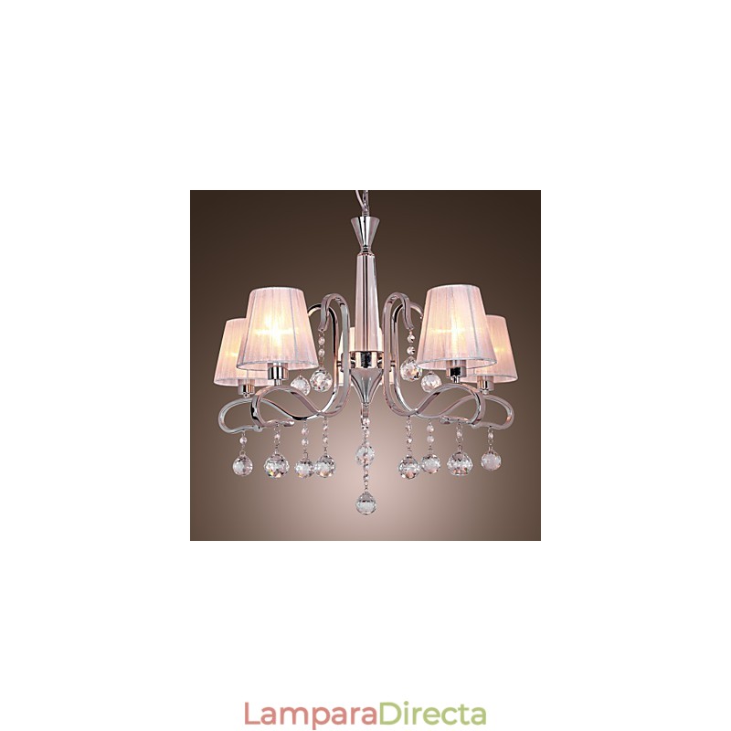 Lámpara de araña moderna contemporánea de cristal galvanizado
