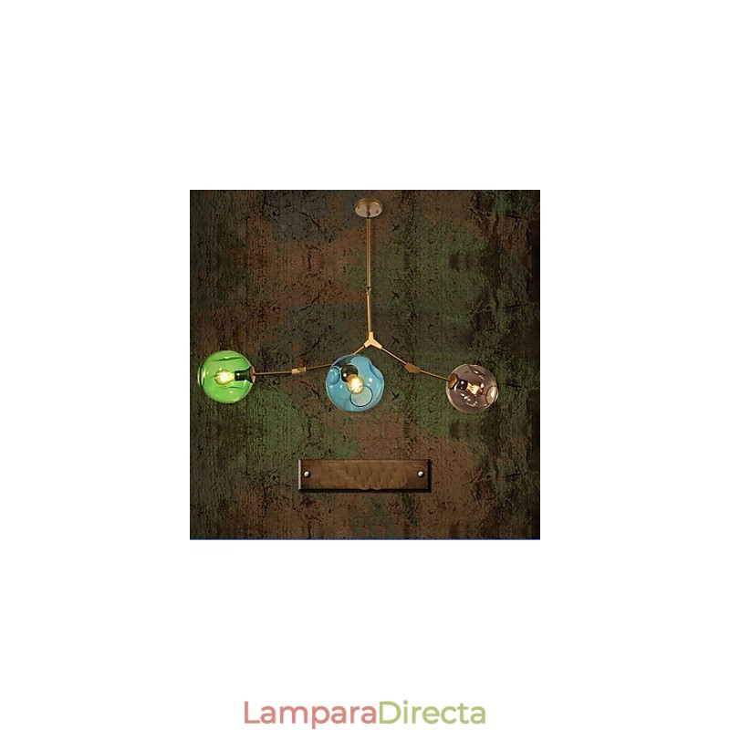 Lámpara colgante de vidrio Art Color
