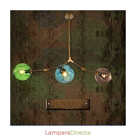 Lámpara colgante de vidrio Art Color Lámpara colgante de vidrio Art Color