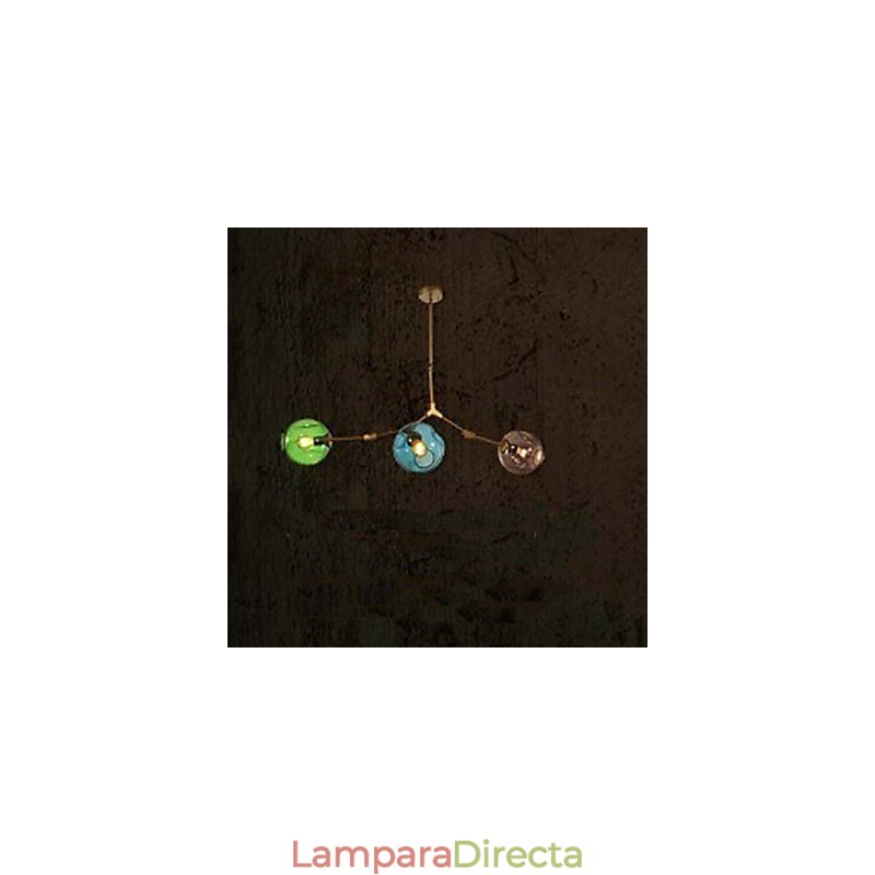 Lámpara colgante de vidrio Art Color