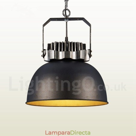 Lámpara colgante vintage de metal estilo country negro Lámpara colgante vintage de metal estilo country negro