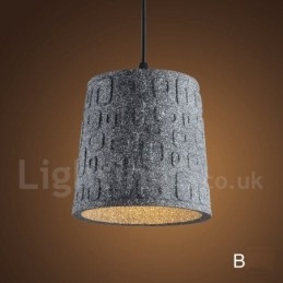 Lámpara colgante retro vintage de hormigón de una luz