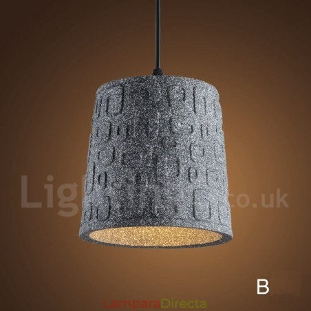 Lámpara colgante retro vintage de hormigón de una luz Lámpara colgante retro vintage de hormigón de una luz
