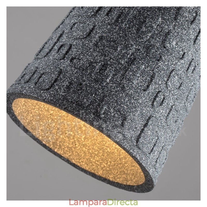 Lámpara colgante retro vintage de hormigón de una luz