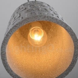 Lámpara colgante retro vintage de hormigón de una luz