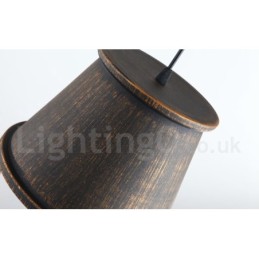 Lámpara colgante de metal retro vintage de 1 luz