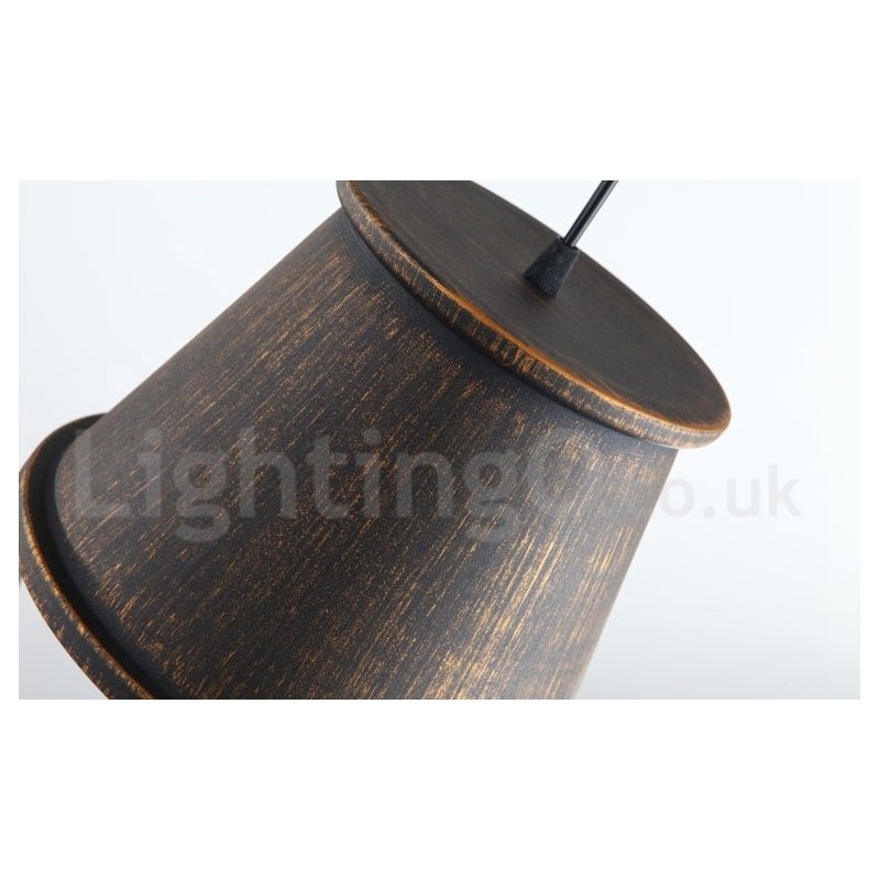 Lámpara colgante de metal retro vintage de 1 luz