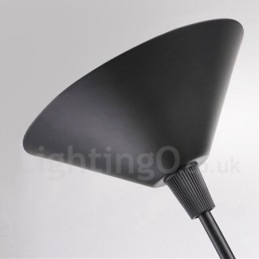 Lámpara colgante retro vintage de 1 luz con forma de sombrero de metal negro
