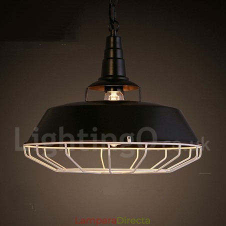 Lámpara colgante retro vintage de metal de una luz Lámpara colgante retro vintage de metal de una luz