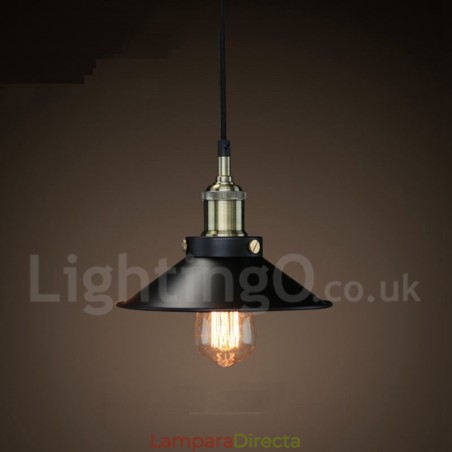 Lámpara colgante retro vintage de metal de una luz Lámpara colgante retro vintage de metal de una luz