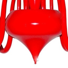 Lámpara de araña moderna de 18 luces G4 con pintura roja