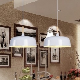 Lámpara colgante moderna contemporánea de madera y metal