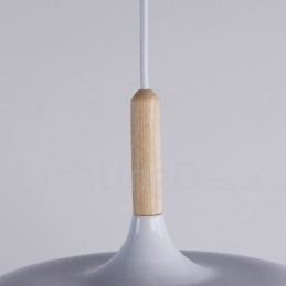 Lámpara colgante moderna contemporánea de madera y metal