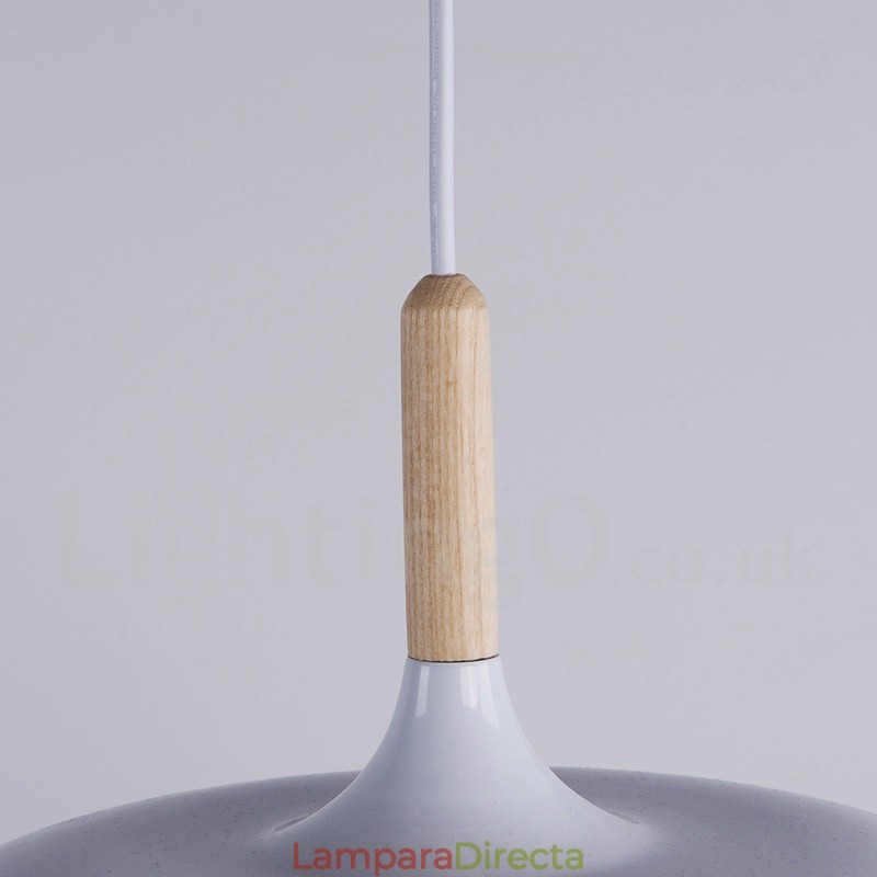 Lámpara colgante moderna contemporánea de madera y metal