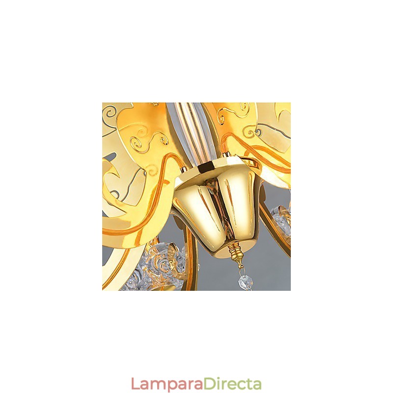 Lámpara de araña moderna contemporánea de metal