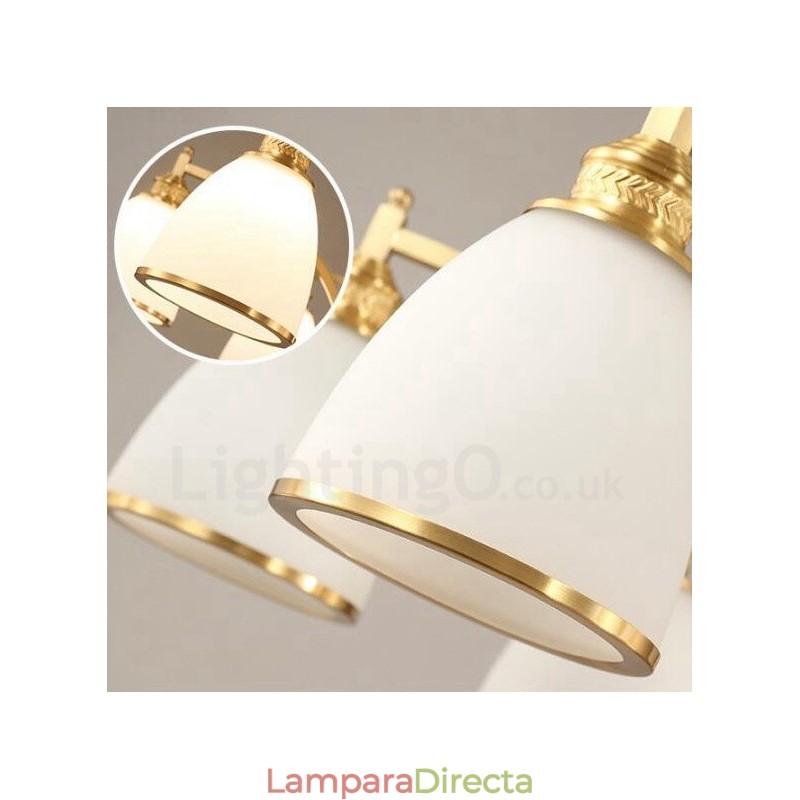 Lámpara de araña de cobre con 8 luces de estilo rústico