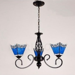 Lámpara de araña de metal integrada de estilo mediterráneo de 3 luces