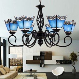 Lámpara de araña de metal integrada de estilo mediterráneo de 6 luces