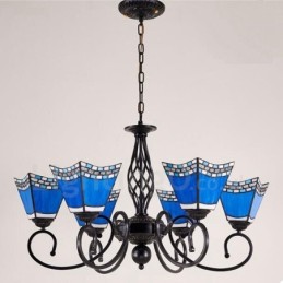 Lámpara de araña de metal integrada de estilo mediterráneo de 6 luces