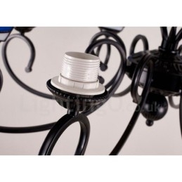 Lámpara de araña de metal integrada de estilo mediterráneo de 8 luces