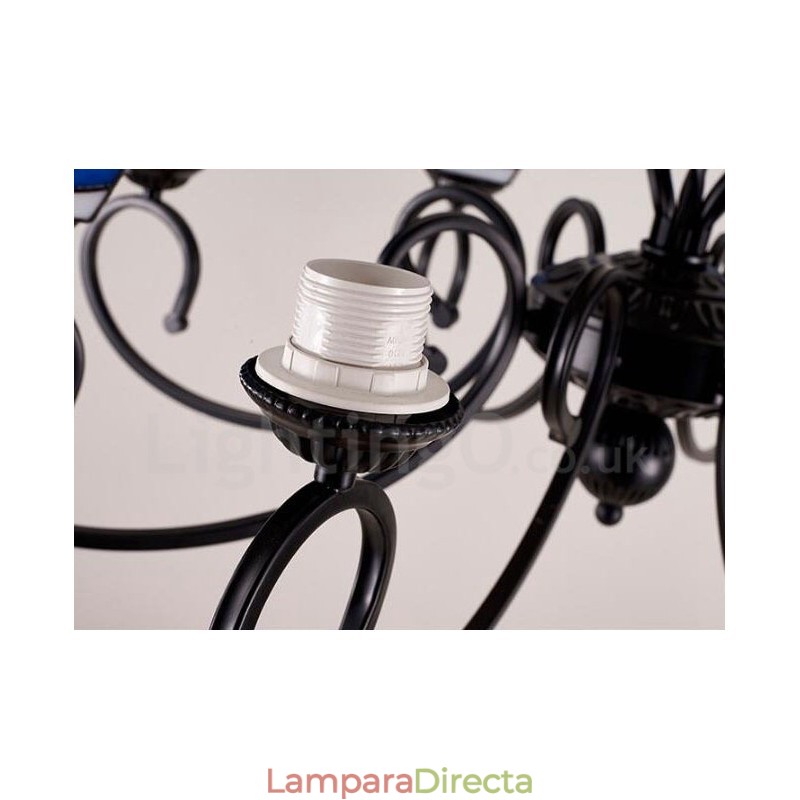 Lámpara de araña de metal integrada de estilo mediterráneo de 8 luces