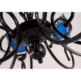 Lámpara de araña de metal integrada de estilo mediterráneo de 8 luces