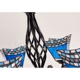 Lámpara de araña de metal integrada de estilo mediterráneo de 8 luces