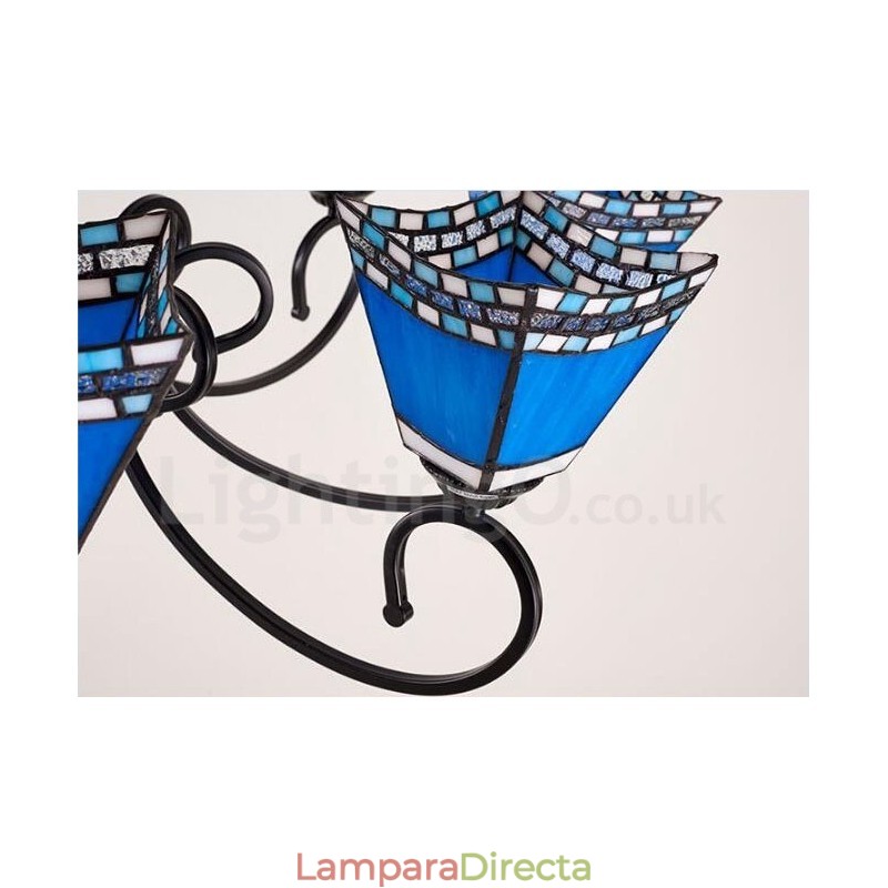 Lámpara de araña de metal integrada de estilo mediterráneo de 8 luces