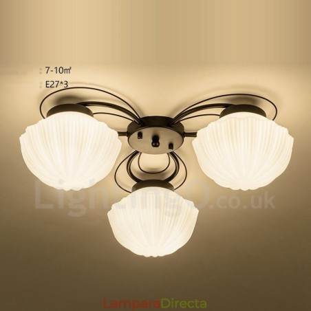 Lámpara de araña integrada rústica de 3 luces Lámpara de araña integrada rústica de 3 luces