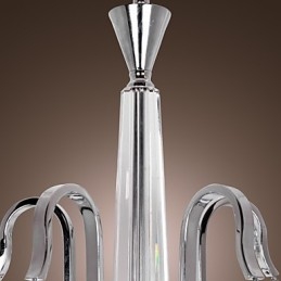 Lámpara de araña moderna contemporánea de cristal galvanizado