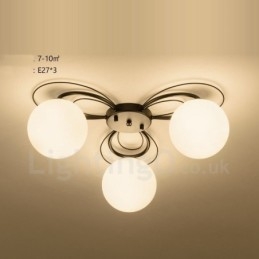 Lámpara de araña integrada rústica de 3 luces
