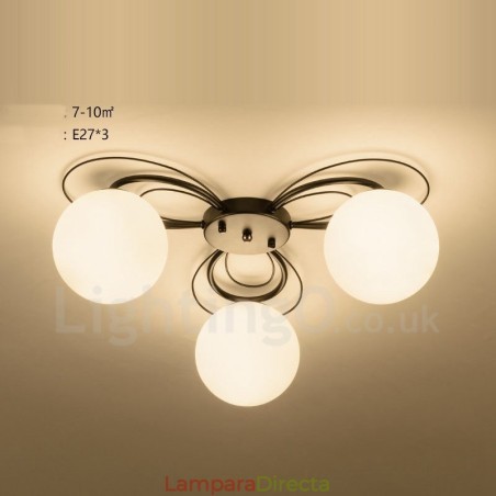 Lámpara de araña integrada rústica de 3 luces Lámpara de araña integrada rústica de 3 luces