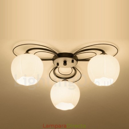Lámpara de araña integrada rústica de 3 luces Lámpara de araña integrada rústica de 3 luces