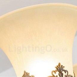 Lámpara de araña de metal integrada estilo rústico de 6 luces