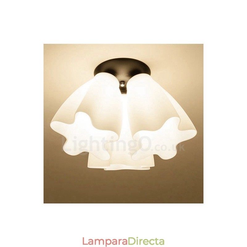 Lámpara de araña integrada rústica de 3 luces