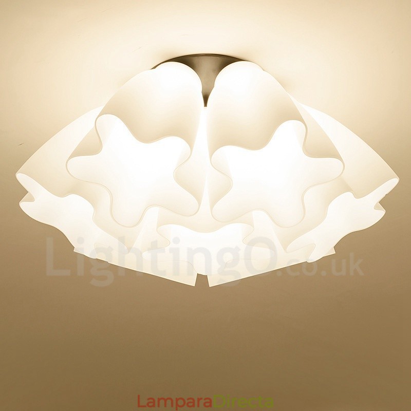 Lámpara de araña integrada rústica de 7 luces