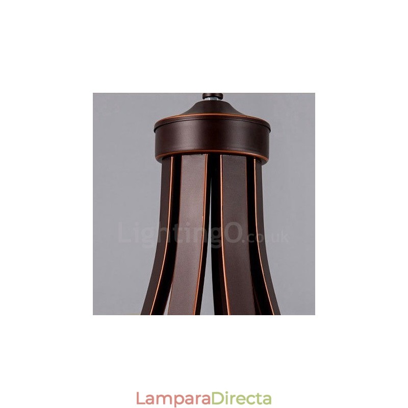 Lámpara de araña de metal integrada estilo rústico de 6 luces