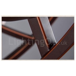 Lámpara de araña de metal integrada estilo rústico de 6 luces