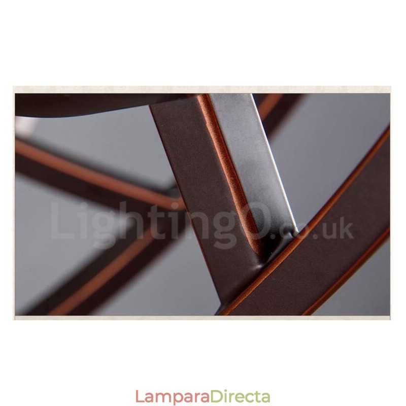 Lámpara de araña de metal integrada estilo rústico de 6 luces