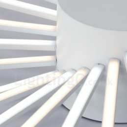 Lámpara de araña de metal integrada moderna y contemporánea de 28 luces