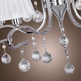 Lámpara de araña moderna contemporánea de cristal galvanizado
