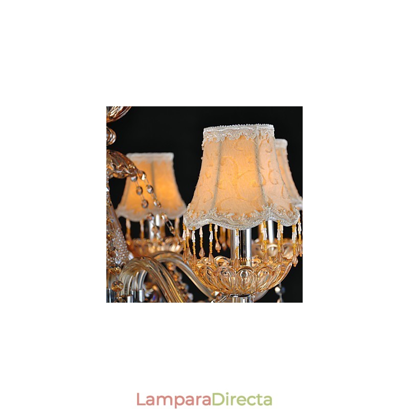Lámpara de araña de cristal tradicional clásica de 6 luces