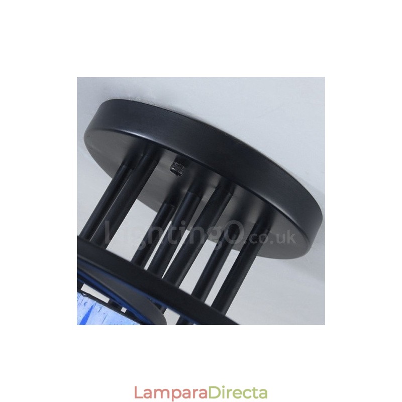 Lámpara de araña integrada de estilo mediterráneo de 9 luces