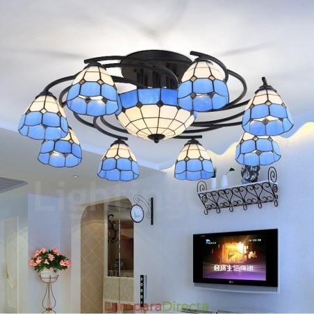 Lámpara de araña integrada de estilo mediterráneo de 11 luces Lámpara de araña integrada de estilo mediterráneo de 11 luces
