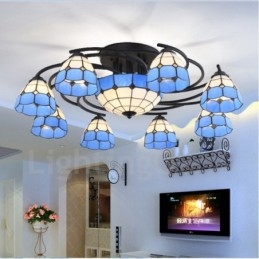 Lámpara de araña integrada de estilo mediterráneo de 11 luces