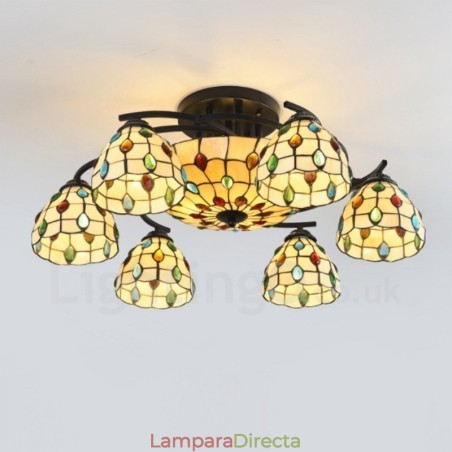 Lámpara de araña integrada de estilo mediterráneo de 9 luces Lámpara de araña integrada de estilo mediterráneo de 9 luces