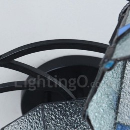 Lámpara de araña de metal integrada para baño, estilo mediterráneo, de 4 luces