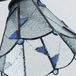 Lámpara de araña de metal integrada para baño, estilo mediterráneo, de 4 luces