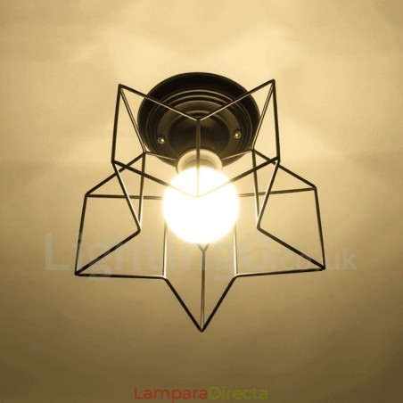 Lámpara de araña integrada rústica de una sola luz Lámpara de araña integrada rústica de una sola luz