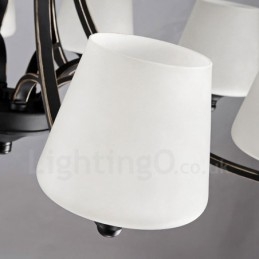 Lámpara de araña de metal integrada estilo rústico de 6 luces